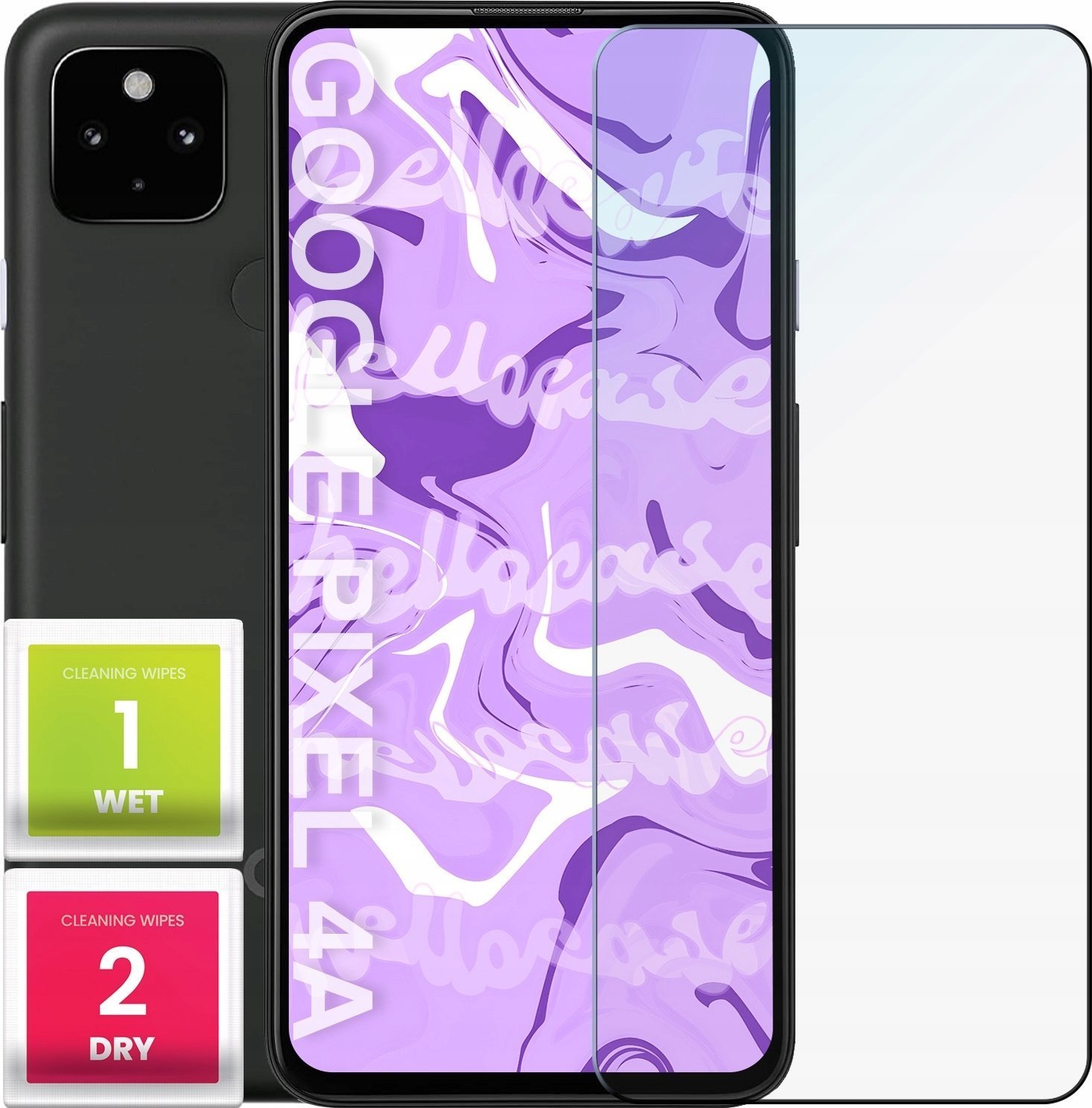 Hello Case Szkło Hartowane do Google Pixel 4a 5G szybka 9H, płaskie 2.5D, ochronne