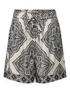 Spodenki damskie - ONLY Szorty w kolorze beżowo-czarnym - miniaturka - grafika 1