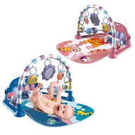 Maty edukacyjne - Interaktywna mata edukacyjna z pianinkiem do zabawy dla malucha różowa - miniaturka - grafika 1