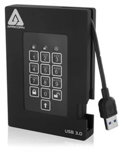 Apricorn Aegis Padlock Fortress 256 GB USB 3.2 Gen 1 (3.1 Gen 1) Czarny A25-3PL256-S256F - Dyski SSD - miniaturka - grafika 1