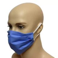 Maseczki ochronne i antywirusowe - Maska bawełniana na twarz - niebieska - miniaturka - grafika 1