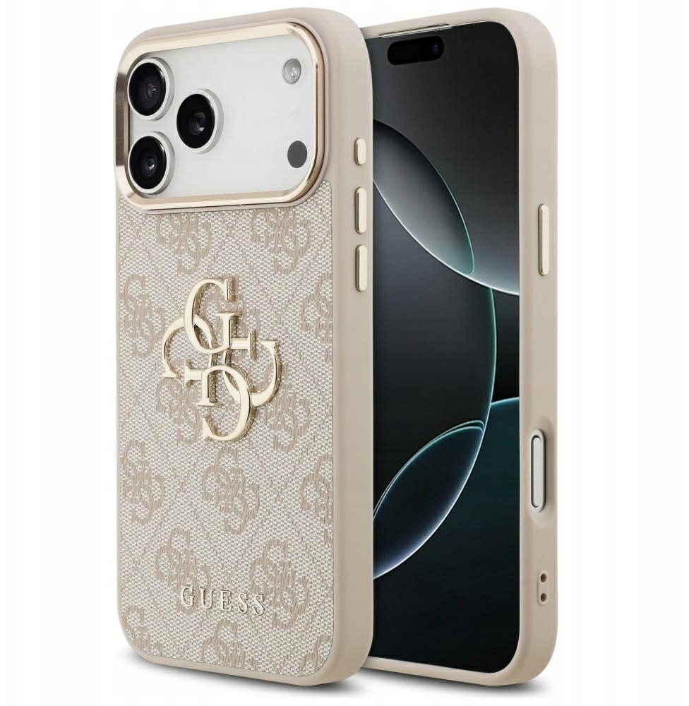 Etui Guess 4G Big 4G Classic Logo do iPhone 17 Pro Max różowy złoty