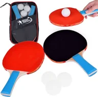 Zabawki i gry sportowe - Jokomisiada Drewniane PALETKI do gry w ping-pong + 3 piłeczki Tenis stołowy SP0768 - miniaturka - grafika 1