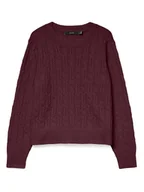 Swetry damskie - Vero Moda Sweter w kolorze ciemnofioletowym - miniaturka - grafika 1