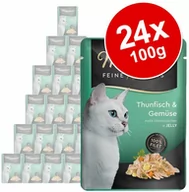 Mokra karma dla kotów - Miamor Feine Filets w galarecie, 24 x 100 g - Tuńczyk i warzywa - miniaturka - grafika 1