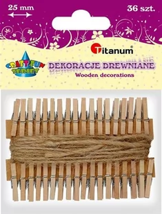 Titanum Klamerki drewniane różowy 36 szt. - Decoupage - miniaturka - grafika 1