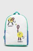 Plecaki szkolne i tornistry - United Colors of Benetton plecak dziecięcy kolor biały mały wzorzysty - miniaturka - grafika 1
