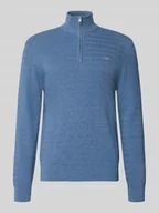 Swetry męskie - Sweter z dzianiny ze stójką - miniaturka - grafika 1