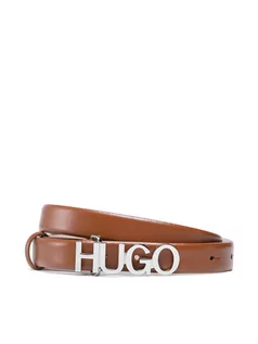 Paski - Hugo Pasek Damski Zula Belt 2 Cm 50441986 10197802 01 Brązowy - grafika 1