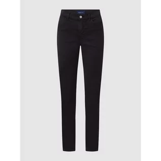 Spodnie damskie - Jeansy o kroju Skinny Fit z dodatkiem streczu - Gant - grafika 1