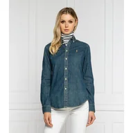 Koszule damskie - POLO RALPH LAUREN Jeansowa koszula Custom fit - miniaturka - grafika 1