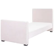 Łóżka - Łóżko welurowe 90 x 200 cm różowe TEENIE - miniaturka - grafika 1