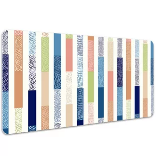 Mata z nadrukiem na biurko Kolorowe paski 100x50 cm, Dywanomat - Podkładki na biurko - miniaturka - grafika 1
