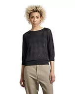 Swetry damskie - G-STAR RAW Damski sweter z dzianiny Pointelle Half Sleeve, Czarny (Caviar D22120-b754-d301), L - miniaturka - grafika 1