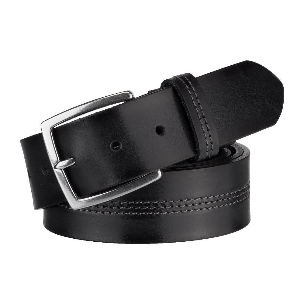 Pasek skórzany antyalergiczny Lindenmann 379 - Czarny 105 cm