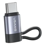 Pozostałe akcesoria do telefonów - Adapter Lightning - USB-C USAMS AU17 Szary - miniaturka - grafika 1