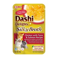 Przysmaki dla kotów - INABA CAT DASHI DELIGHTS SILKY CHICKEN TUN&SAL 40g - miniaturka - grafika 1