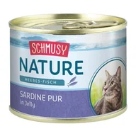 Mokra karma dla kotów - Schmusy Nature Sea Fish karma mokra dla kotów adult Czysta sardynka 48x185 g - miniaturka - grafika 1