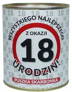 Skarbonka metalowa na 18 urodziny - Urodziny dla dorosłych - miniaturka - grafika 1
