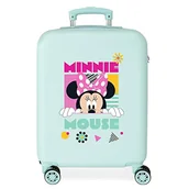 Walizki - Disney Minnie Geometric Walizka kabiny Turkusowy 38x55x20 cms Sztywne zapięcie z boku 35L 2 kg 4 koła Podwójne Bagaż Ręczny, niebieski, Talla única, walizka kabinowa - miniaturka - grafika 1
