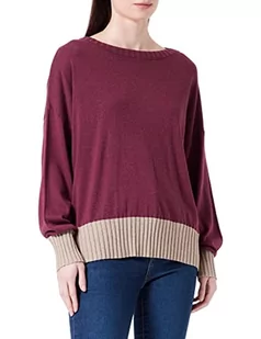 United Colors of Benetton Sweter damski, Wielobarwny fioletowy i beżowy 92e, M - Swetry damskie - miniaturka - grafika 1