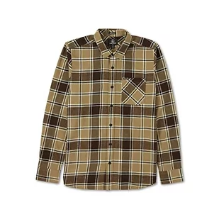 Volcom Męska koszula z długim rękawem Caden Plaid Ls, khaki, S, Khaki, S - Koszule męskie - miniaturka - grafika 1