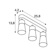 Lampy sufitowe - SLV Lampa sufitowa Puri 2.0 Cone, możliwość ściemniania, aluminiowy / szary / cynkowy, salon / jadalnia, aluminium, nowoczesny - miniaturka - grafika 1