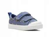 Trampki damskie - Clarks Dziecięce Trampki Na Rzepy Niebieskie 22,5 Ż3J - miniaturka - grafika 1