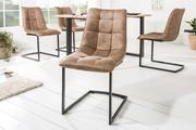Krzesła - Invicta Krzesło Miami jasny brązowy 39856 - miniaturka - grafika 1