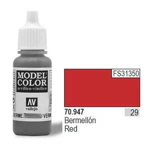 Vallejo Model Color Dark Vermillion 17ml 70.947 - Akcesoria do gier planszowych - miniaturka - grafika 1