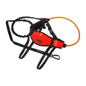 Szelki dla psów - Zestaw Pas do biegania z psem JoQu® Belt Plus + lina JoQu® Canicorss Rope Shock czerwony S/M (70-95cm) - miniaturka - grafika 1