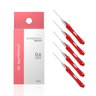 Symbioral SYMBIORAL Interdental szczoteczki międzyzębowe 0,6mm ISO 0 - 5szt. - Szczoteczki międzyzębowe - miniaturka - grafika 1