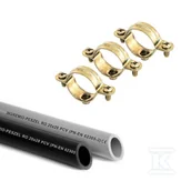 Piorunochrony - Rura odgromowa RO 18X28 kolor szary ( 1 sztuka ) + uchwyt metalowy do rury odgromowej 28 srebrny T0007 ( 3 sztuki) - miniaturka - grafika 1