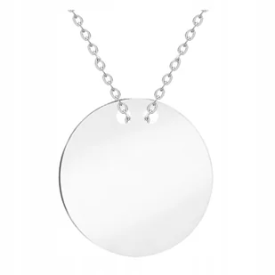 Łańcuszek srebrny naszyjnik 925 Blaszka Grawer - Łańcuszki - miniaturka - grafika 1