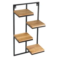 Kwietniki - Kwietnik wiszący Lens 38,5x20x79,5 cm metalowo drewniany loft - miniaturka - grafika 1