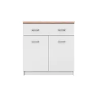 Komody - Komoda 2D1S Top Mix Biały Mebel Bos Biały - miniaturka - grafika 1