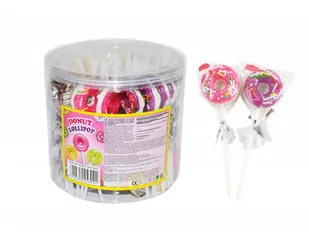 Lizaki Donut 50x15gr 750g - Gumy do żucia, lizaki, dropsy - miniaturka - grafika 1