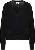 Swetry damskie - CARNEA Damski sweter z dzianiny z guzikami 15324690-CA04, czarny, XL/XXL, czarny, XL-XXL - miniaturka - grafika 1