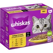 Mokra karma dla kotów - Whiskas Wielopak 1+ Drób Wybór w sosie 12 x 85 g - miniaturka - grafika 1