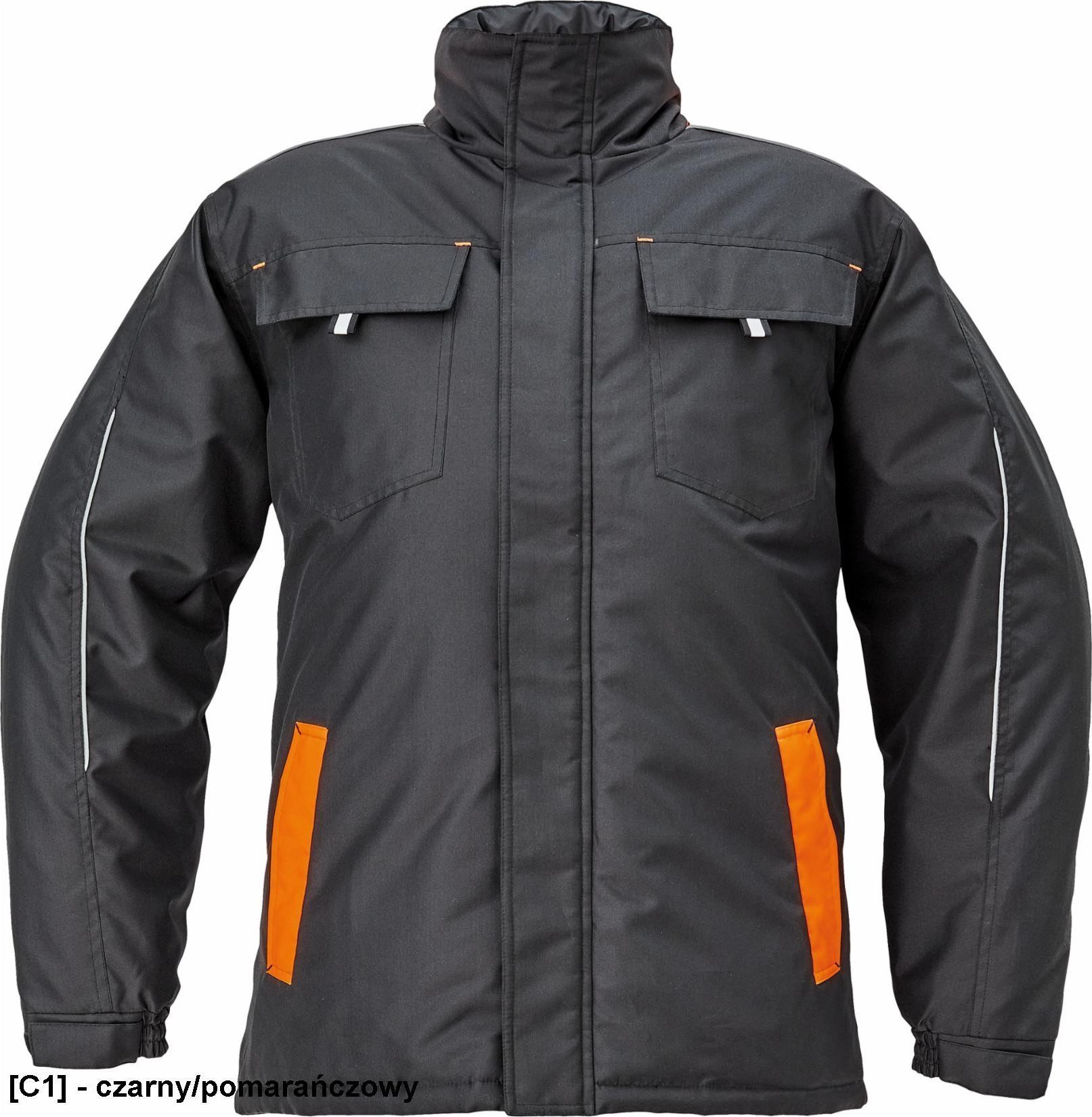 CERVA MAX VIVO PARKA - kurtka - czarny/pomarańczowy XL