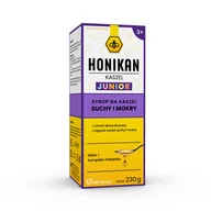 Przeziębienie i grypa - Honikan Kaszel Junior syrop na kaszel suchy i mokry 230 g - miniaturka - grafika 1