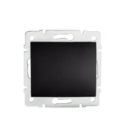 Wyłączniki światła i elektryczne - Kanlux LOGI Łącznik jednobiegunowy 10AX 250V 021000142 czarny mat 33615 33615 - miniaturka - grafika 1