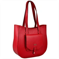 Torebki damskie - VEZZE skórzana torebka włoska czerwona - miniaturka - grafika 1