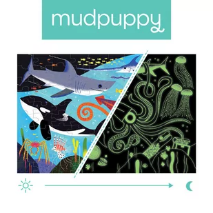 Puzzle świecące w ciemności Drapieżniki z oceanów 5+ Mudpuppy - Puzzle - miniaturka - grafika 1