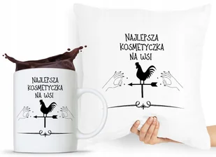 ZESTAW PODUSZKA + KUBEK KOSMETYCZKI MAKIJAŻYSTKI z Nadrukiem ze Zdjęciem - Gadżety dla niej i dla niego - miniaturka - grafika 1