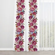 Zasłony - Zasłona SUMMER wzór SM08 | różowe ogrodowe piwonie 150 x 280 cm tkanina standard - miniaturka - grafika 1