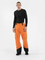 Spodnie męskie - Spodnie snowboardowe membrana 10 000 męskie 4F 4FAW22TFTRM187-70S Pomarańczowy - miniaturka - grafika 1