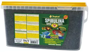 Tropical Super Spirulina Forte Chips 5L/2,6Kg 60578 - Pokarm dla ryb - miniaturka - grafika 1