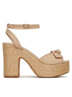 Espadryle damskie - DeeZee Espadryle RT2206125 Beżowy - miniaturka - grafika 1