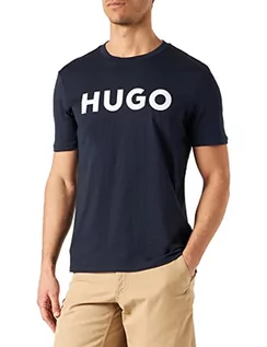 Koszulki męskie - HUGO koszulka męska dolive, Dark Blue405, S - grafika 1